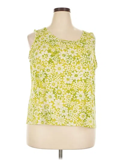 Pre-owned Van Heusen Sleeveless Blouse In Green