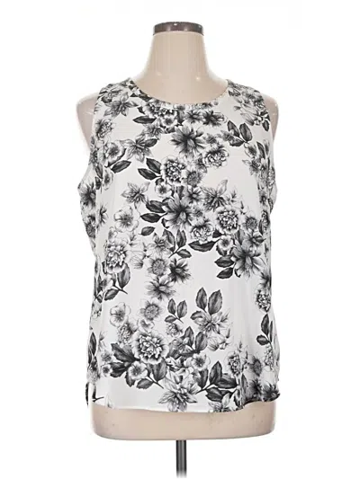 Pre-owned Van Heusen Sleeveless Blouse In Silver