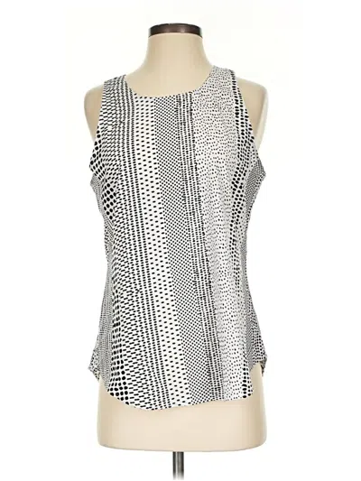 Pre-owned Van Heusen Sleeveless Blouse In Silver