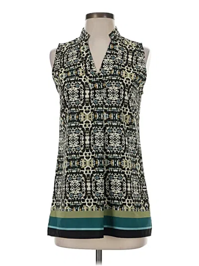 Pre-owned Van Heusen Sleeveless Blouse In Teal