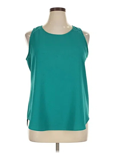 Pre-owned Van Heusen Sleeveless Blouse In Teal