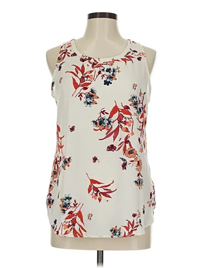 Pre-owned Van Heusen Sleeveless Blouse In White