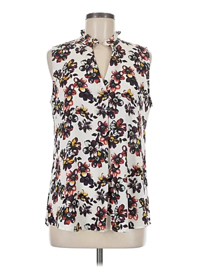 Pre-owned Van Heusen Sleeveless Blouse In White