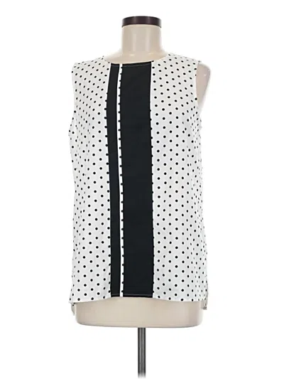 Pre-owned Van Heusen Sleeveless Blouse In White