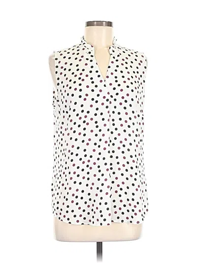 Pre-owned Van Heusen Sleeveless Blouse In White