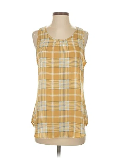 Pre-owned Van Heusen Sleeveless Blouse In Yellow