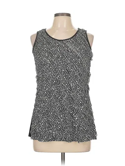 Pre-owned Van Heusen Sleeveless Top Black Scoop Neck Tops