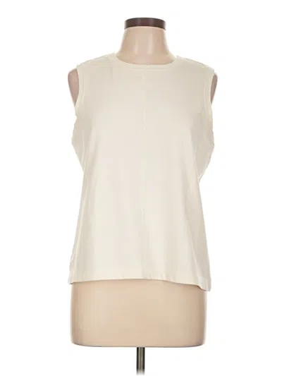 Pre-owned Van Heusen Sleeveless Top Ivory Boatneck Tops