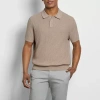 Van Heusen Smart Temp Mens Short Sleeve Polo Sweater In Neutral