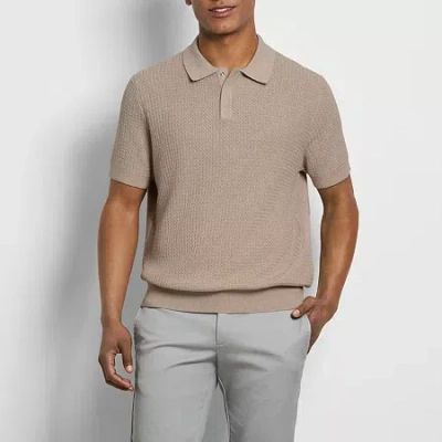 Van Heusen Smart Temp Mens Short Sleeve Polo Sweater In Neutral