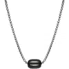 Van Heusen Stainless Steel Semiprecious Stone Bead Pendant Necklace