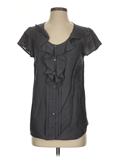 Van Heusen Studio Short Sleeve Blouse In Black