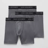Van Heusen Super Soft Mens 3 Pack Boxer Briefs Vhm243pb41-p54 In Gray