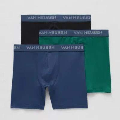 Van Heusen Super Soft Mens 3 Pack Boxer Briefs Vhm243pb41-p54 In Multi