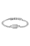 Van Heusen Tag Cuban Chain Bracelet