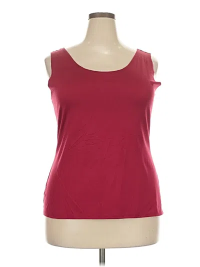 Pre-owned Van Heusen Tank Top Burgundy Strapless Neckline Tops