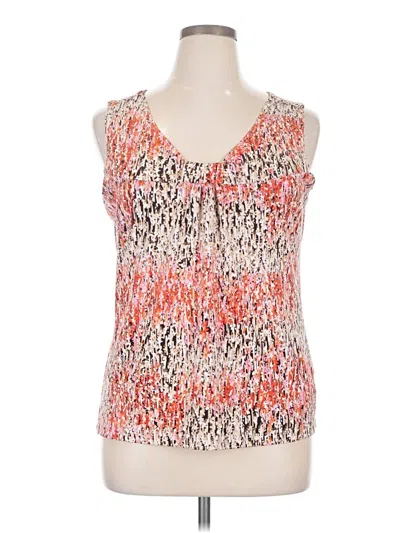 Pre-owned Van Heusen Tank Top Orange Open Neckline Tops