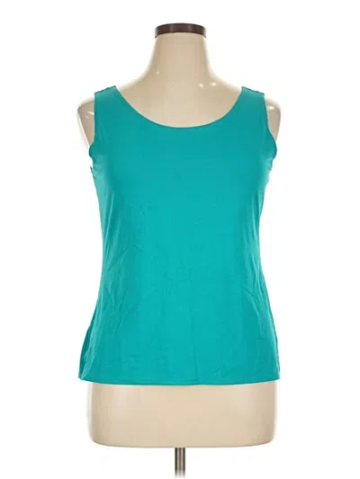 Pre-owned Van Heusen Tank Top Teal Strapless Neckline Tops