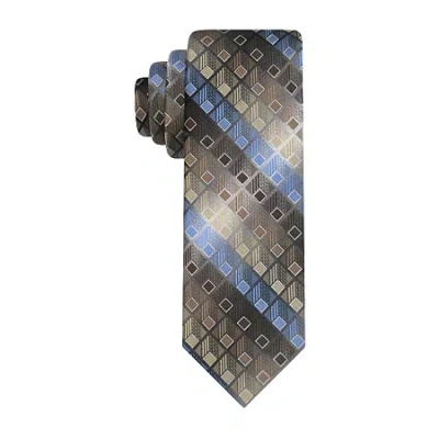 Van Heusen Taupe Shaded Geometric Tie In Gray