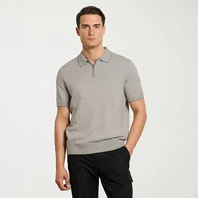 Van Heusen Temp Control Mens Short Sleeve Polo Sweater In Gray