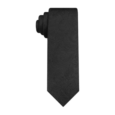 Van Heusen Tonal Paisley Tie In Black