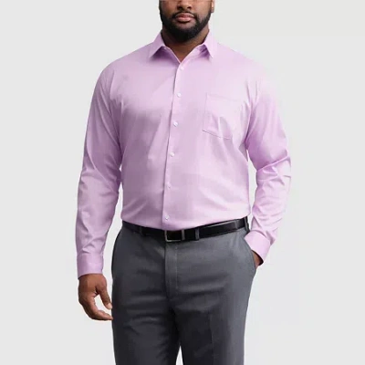 Van Heusen Ultra Flex Big And Tall Big And Tall Mens Regular Fit Stretch Fabric Wrinkle Free Long Sleeve Dress  In Purple