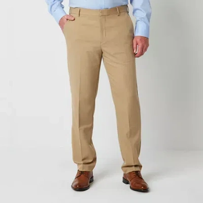 Van Heusen Ultra Flex Mens Classic Fit Dress Flat Front Pant In Nude