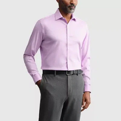 Van Heusen Ultra Flex Mens Slim Fit Stretch Fabric Wrinkle Free Dress Shirt In Purple
