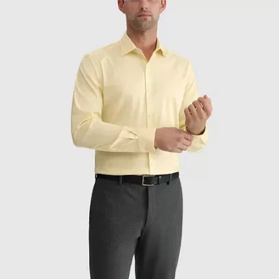 Van Heusen Ultra Flex Mens Slim Fit Stretch Fabric Wrinkle Free Dress Shirt In Brown