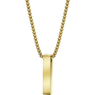 Van Heusen Vertical Bar Pendant Necklace In Gold