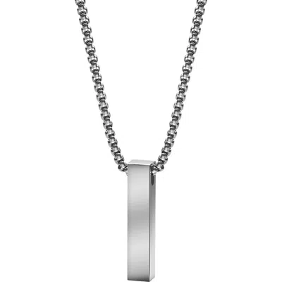 Van Heusen Vertical Bar Pendant Necklace In Silver