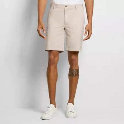 Van Heusen Weekend Mens 9 1/2" Mid Rise Stretch Fabric Cargo Short In Neutral