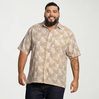 Van Heusen Weekend Mens Big And Tall Camp Shirt In Multi