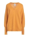 Van Kukil Woman Sweater Ocher Size M Cashmere In Yellow