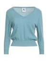 Van Kukil Woman Sweater Turquoise Size S Cashmere In Blue