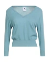 Van Kukil Woman Sweater Turquoise Size S Cashmere In Blue