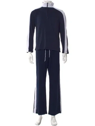 Pre-owned Van Laack Colorblock Pattern Lounge Set In Blue