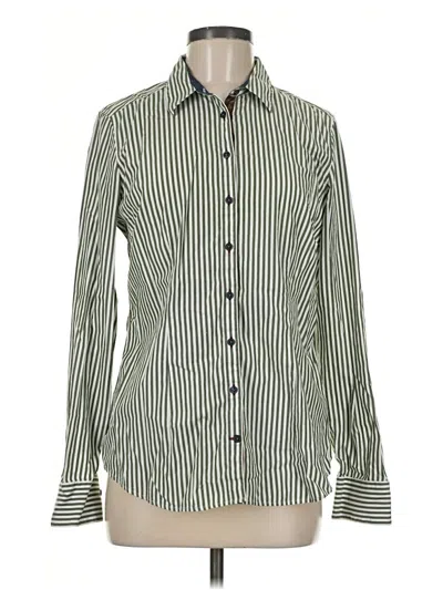Pre-owned Van Laack Long Sleeve Button Down Shirt In Green