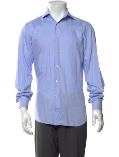 Pre-owned Van Laack Long Sleeve Dress Shirt In Blue
