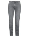 Van Laack Man Jeans Grey Size 35 Cotton, Elastane