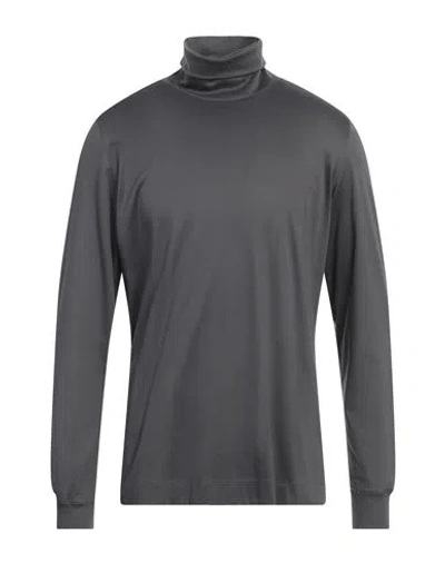 Van Laack Man T-shirt Charcoal Size Xxl Cotton