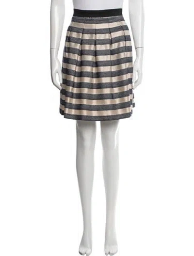 Pre-owned Van Laack Striped Mini Skirt In Multicolor
