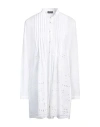 Van Laack Woman Mini Dress White Size 12 Cotton, Polyester