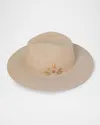 Van Palma Alva Wool Felt Fedora Hat In Ivory