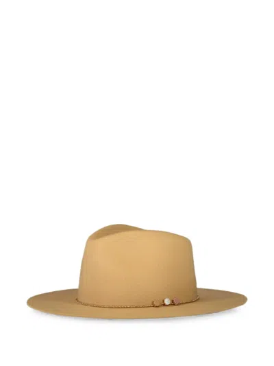 Van Palma Angele Stone-embellished Hat In Brown