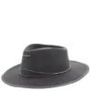 Van Palma Anna Draped Chain Merino Wool Fedora In Grey