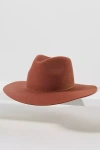 Van Palma Basile Sunray Wool Fedora In Brown