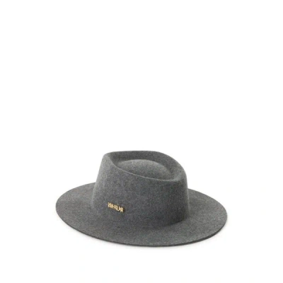 Van Palma Chapeau En Laine Marcel In Gray