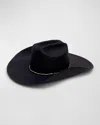 Van Palma Diego Straw Cowboy Hat In Black