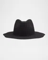 Van Palma Emilio Embroidered Wool Fedora In Black
